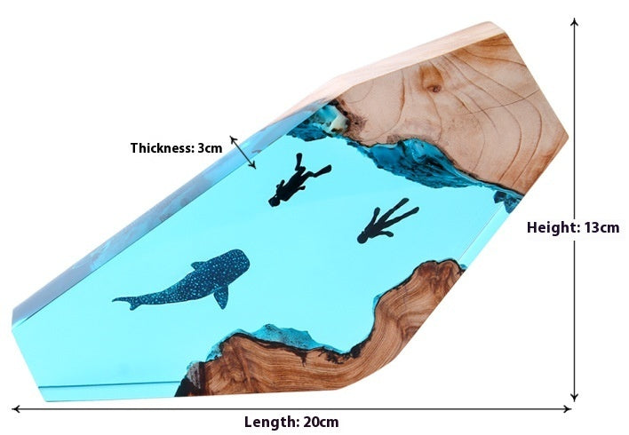 Dive Moment Resin Lamp Handcrafted