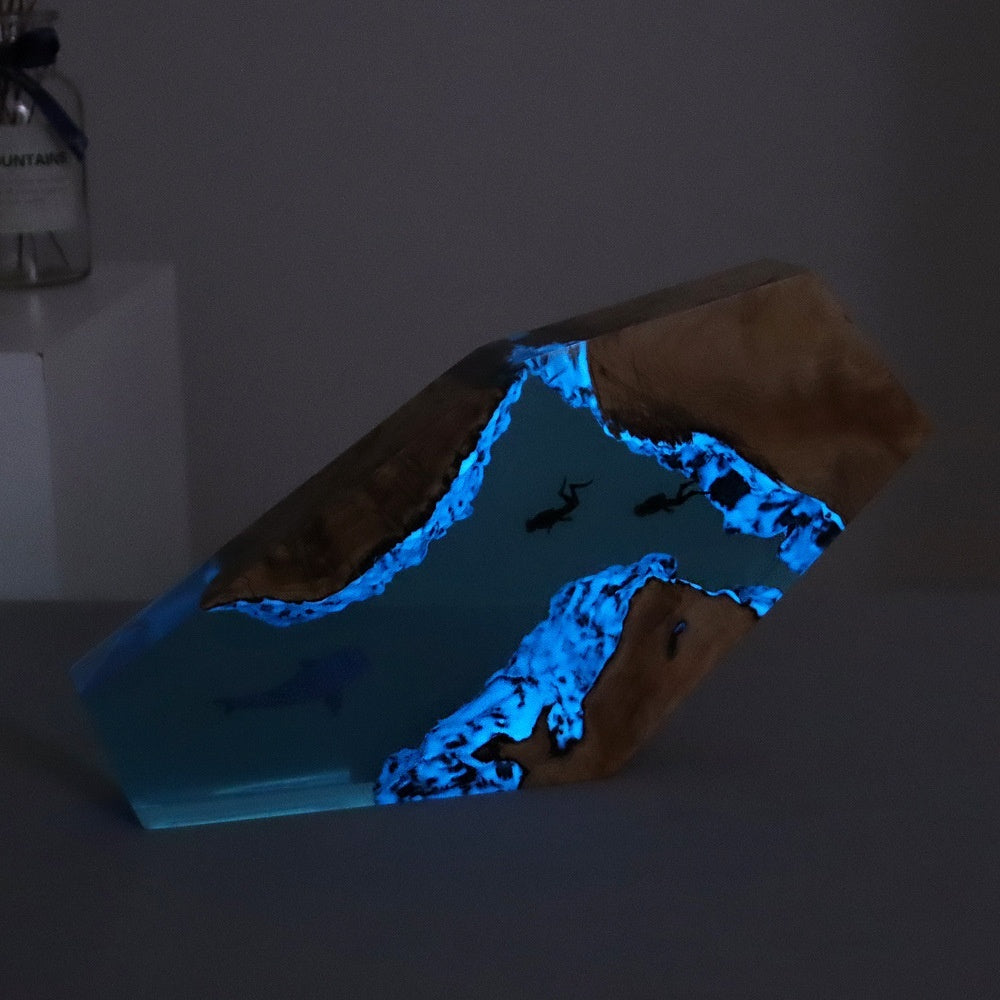 Dive Moment Resin Lamp Handcrafted