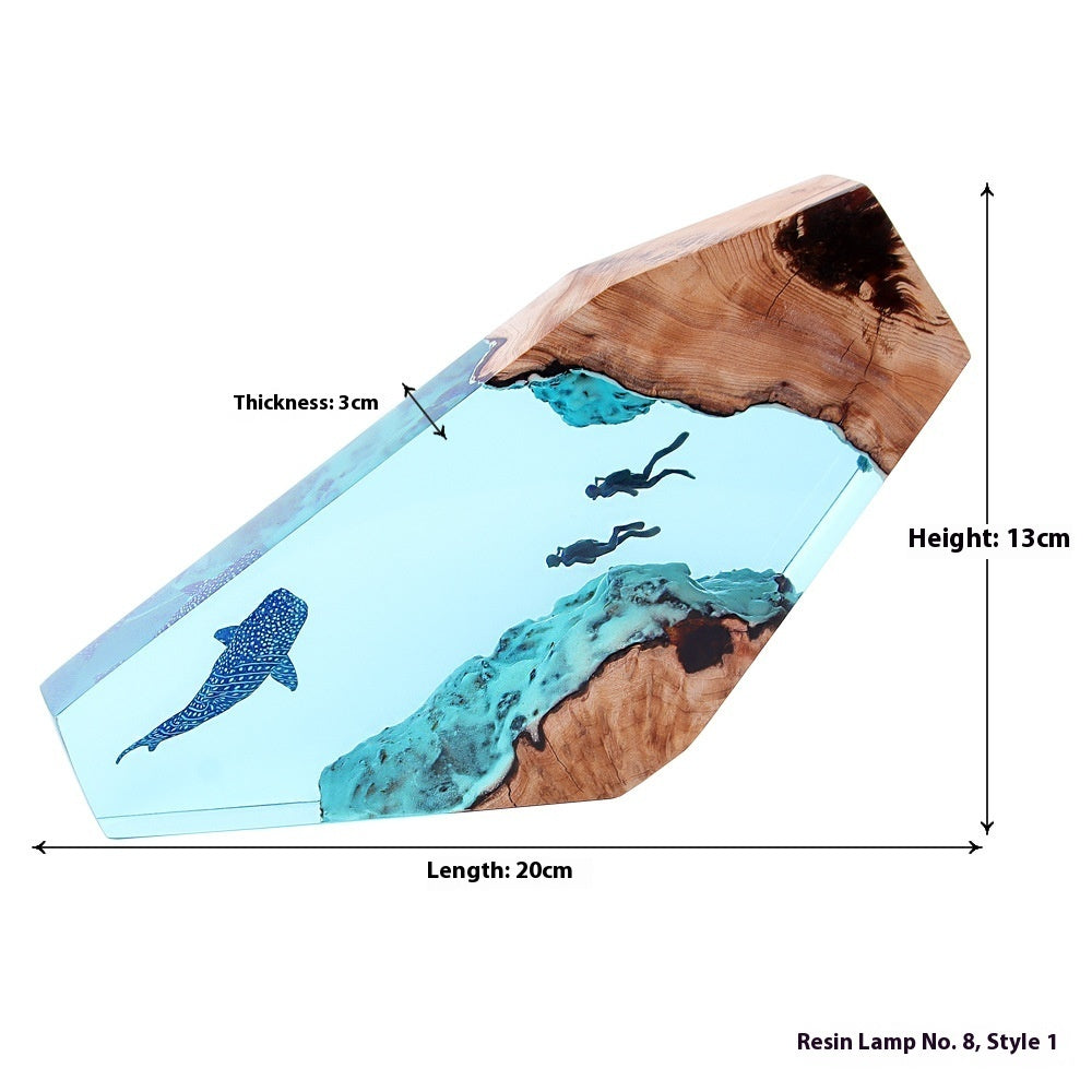 Dive Moment Resin Lamp Handcrafted