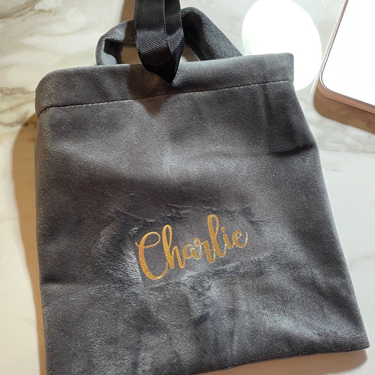 Personalised Velvet Drawstring Handcarry Bag Giftbag